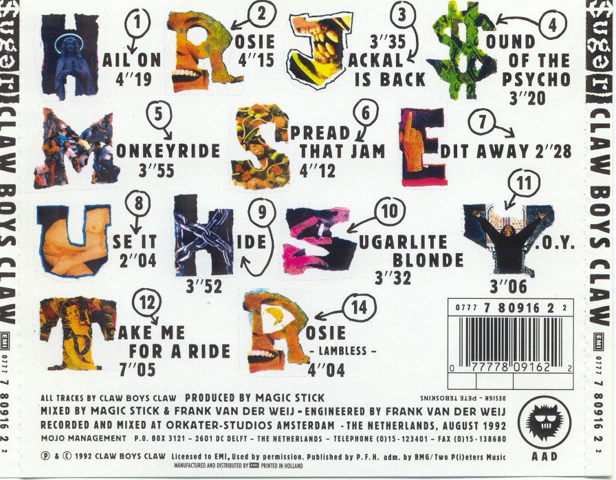 Claw Boys Claw  Sugar  back